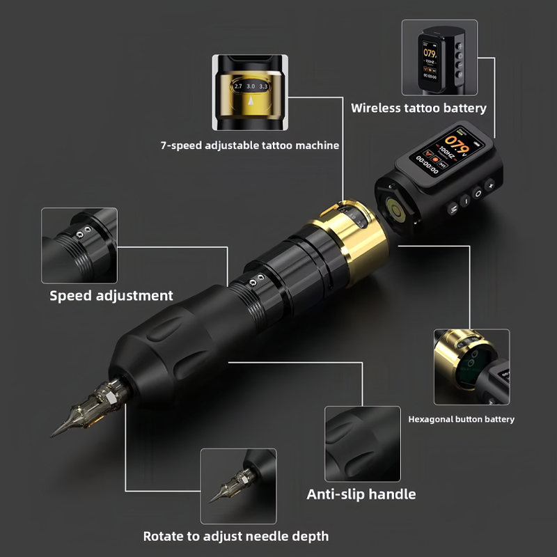 Rechargeable Wireless Brushless Tattoo Pen - Image 2